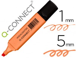Marcador fluorescente Q-Connect punta biselada tinta naranja pastel